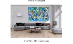 Artfinder gallery recommends Nestor Toro as an abstract artist to invest in with his work increasing nearly 100% (93%) since 2013 - Impressive!